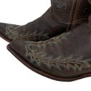 Justin Boots Justin Western Distressed Leather Cowgirl Boots Womens Turquoise Embroidered Photo 14