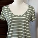 Caslon  Womens T-Shirt Green White Knit Striped Short Sleeve Scoop Neck S New Photo 1