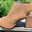 Toms  Cork Heeled Open toe  Sz 9.5W New Photo 3