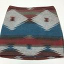 American Eagle  Womens Aztec Wool Blend Skirt Size 2 Mini Pencil Boho Fall Lined Photo 0