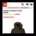 The North Face Women's  dunagiri Down  Hooded Blue Parka Puffer Jacket Large Photo 15