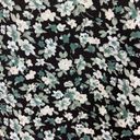 Vintage Blue  Maxi Skirt in Black Green All-Over Floral Side Slits Size Small Photo 3