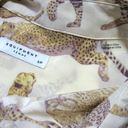 Equipment NWT  Signature in Almond Floating Cheetah Cat Silk Button Down Shirt S Photo 3