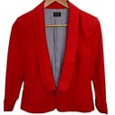 Bardot Revolve  Red Cropped Blazer Shawl Collar Cuffed Sleeves Sie 10 NWT Photo 0