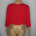 For Love & Lemons  Toledo Tie Front Crop Top Red Photo 10