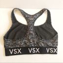 Victoria's Secret  Sport Sports Bra Heathered Grey Sz L EUC Black VSX Logo Band Photo 5