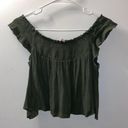 LA Hearts Pacsun Green Off the Shoulder Top Photo 0