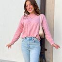 Boutique NWT Pale Rose Pink Knit Sweater  Photo 0