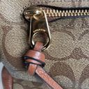 Coach  Pennie C1523 Signature Shoulder Crossbody Bag Purse Handbag Khaki/Redwood Photo 6