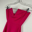 NBD Revolve  X NAVEN Bright Barbie Pink Boned Bodice V Cut Mini Dress Sz Medium Photo 6