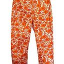 Tommy Hilfiger Vintage  Floral Crop Womens Pants Sz 2 Orange Tropical 2001 Photo 0