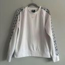 Nike  sportswear women’s white/black logo sleeves athletic pullover sweatshirt S Photo 0