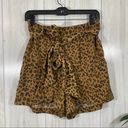 Target  A New Day Leopard Cheetah Animal Print Tie High Waisted Shorts  M medium Photo 5