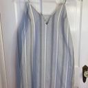 Haute Hippie  Gray Stripe Short Cotton Slip Beach Minimalist Dress Size Small Photo 3