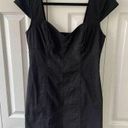 Urban Outfitters Linen Black Sweetheart Mini Dress Photo 0