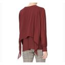 Habitual  maroon drapey layered blouse Photo 1