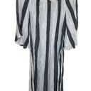 l*space L* Izzy Striped Smocked Coverup Womens Size M Off The Shoulders Side Slits Photo 6