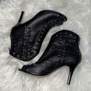 Butter Soft Cynthia Vincent Black  Leather Open Toe Booties Photo 0