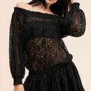 Free People  One Party Carina Meadow Black Lace Mini Dress and Tube Top Set Large Photo 0