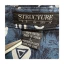 Structure ★ Vintage 90’s  Pattern Casual Button Down - Blue/White ★ Photo 4