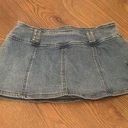 Medium Wash Denim Mini Skirt Photo 0