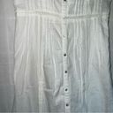 Mango 100% cotton off shoulder peasant midi dress button front size 6 Photo 7