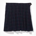 American Eagle  NWT Highest Rise Pleated Plaid Mini Skirt Blue Green Tartan 10 Photo 2