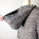 BCBGMAXAZRIA  Gray Sweater Cardigan Chunky Knit Duster with Hood Small Photo 8