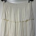 Wanderlux Ivory Layered Midi Skirt Size Large NWOT Western Flowy Indie Boho Photo 2