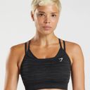 Gymshark NEW  Adapt Seamless Sports Bra in Marl Grey/Black Photo 4