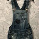 Guess  shortalls XS stretchy distressed denim overall booty shorts Photo 0