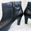 Anne Klein  Black Leather Ankle Zip Booties Heels Pumps - 10 Medium Photo 8