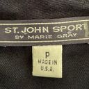 St. John by Marie Gray Navy Blue Gold Button Denim Jacket, size 2 Photo 2