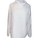 Athletic Works  Womens Sweater Large 12/14 White Sherpa Pullover Fleece Pockets Photo 0