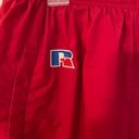 Russell Athletic Russell women’s vintage red lined nylon track pants w/pocket zip ankles. Size L Photo 1