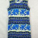 Kathie Lee Collection  Sleeveless Hawaiian Sheath Dress Size 8 Blue Green Floral Photo 0