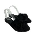 ALLSAINTS  Flats Womens Size 39 Rumour Knit Bow Knot Mules Black Slip On Comfort Photo 0