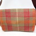 American Eagle  Pink And Tan Plaid Shoulder Bag Wool Mini Flap Photo 1