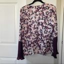 Ramy Brook  Floral VNeck Bell Sleeve Peasant Blouse Photo 3