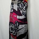 Ted Baker  London Floral Abstract Silk Mini Dress 2 Mod Print Striped Black Pink Photo 0