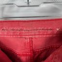 American Eagle  Womens Red Orange Twill Button-fly Wide Leg Crop Size 00 Long Photo 8