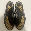 Coach  Signature Hilary Monogram Logo Canvas Black Suede Sneakers 6.5 RARE Photo 10