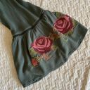 Knox Rose Olive Green Off The Shoulder 3/4 Bell Sleeve Dress S Rose Floral. Photo 3