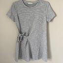 The Row All :  Short Sleeve White Black Striped Side Tie Dress Size S Photo 2