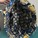 Vera Bradley  Eloise Ellie Blue Yellow Paisley Elephant Quilted Satchel Bag Photo 7