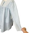 Lacausa  Avery Shirt Dress Mini Baby Blue Polka Dot Button Front Size S New Photo 4