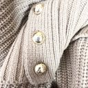 Michael Kors  Turtleneck Shaker Stitch Poncho Honey Brown Tan One Size Photo 7