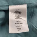 Talbots  Skirt Size 4 Blue Linen Floral Embroidered A-Line Pleated Cottagecore Photo 5