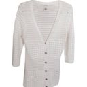 DKNY Knit Cream Cardigan Photo 0