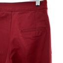 Mango  Womens Red Cropped Straight Cut Trouser Pants Photo 4